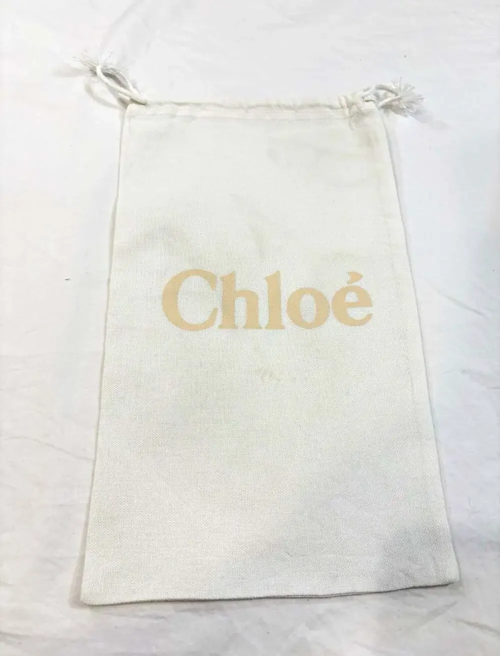 Chloé Dust Bag White Drawstring Storage Pouch 14”L x 8”W
